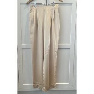 DAVID BROOKS VTG Beige Chino Pants / Trousers Pleated Pockets Sz. 8 made in USA
